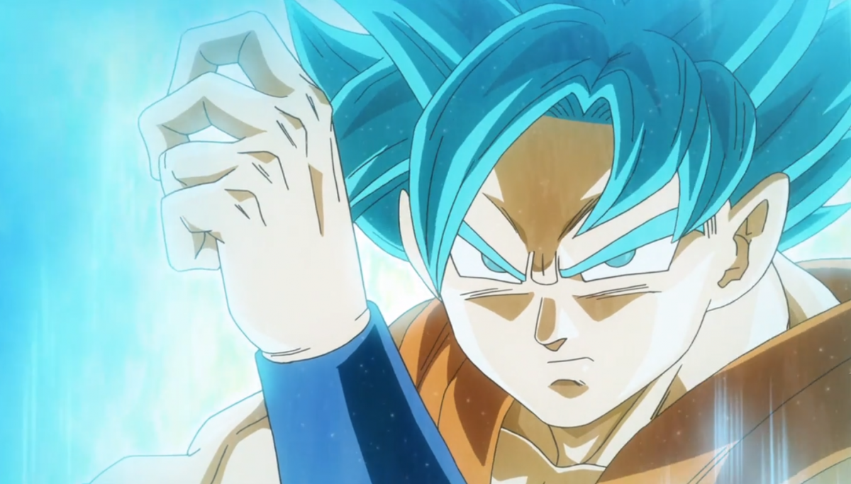 Goku cheveux bleus