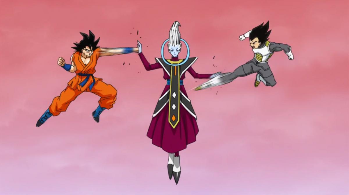 Whis Goku et Vegeta