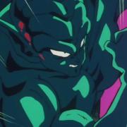 Garlic fonçant sur Son Goku