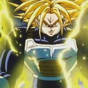 Trunks sous une forme qu'on nomme parfois ultra saiyen.